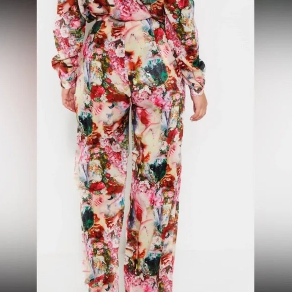PLT Floral Print Pant Set - Picture 4 of 7